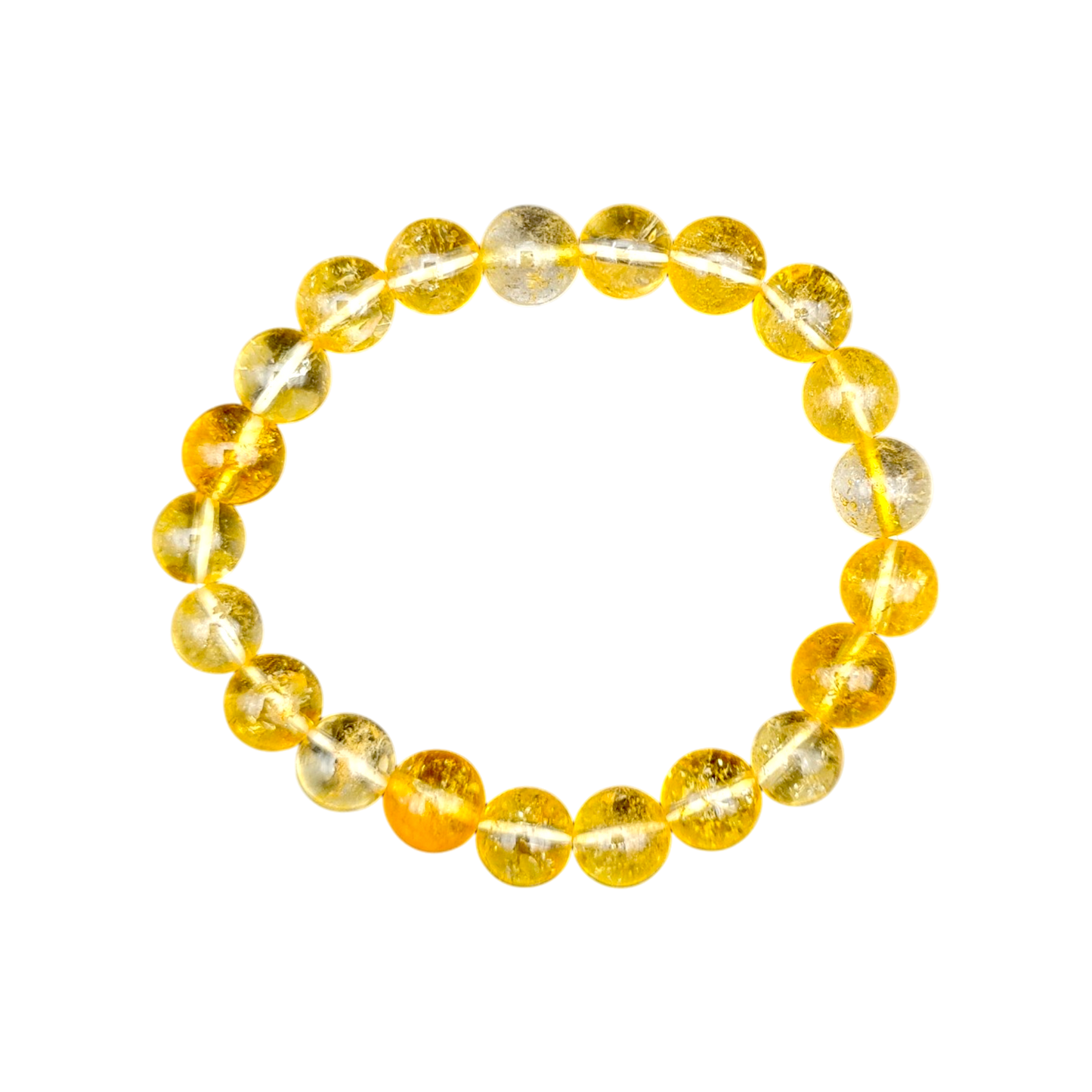 Strahlend gelbe Natursteine mit sanftem Glanz – stilvoller Schmuck für jeden Anlass.