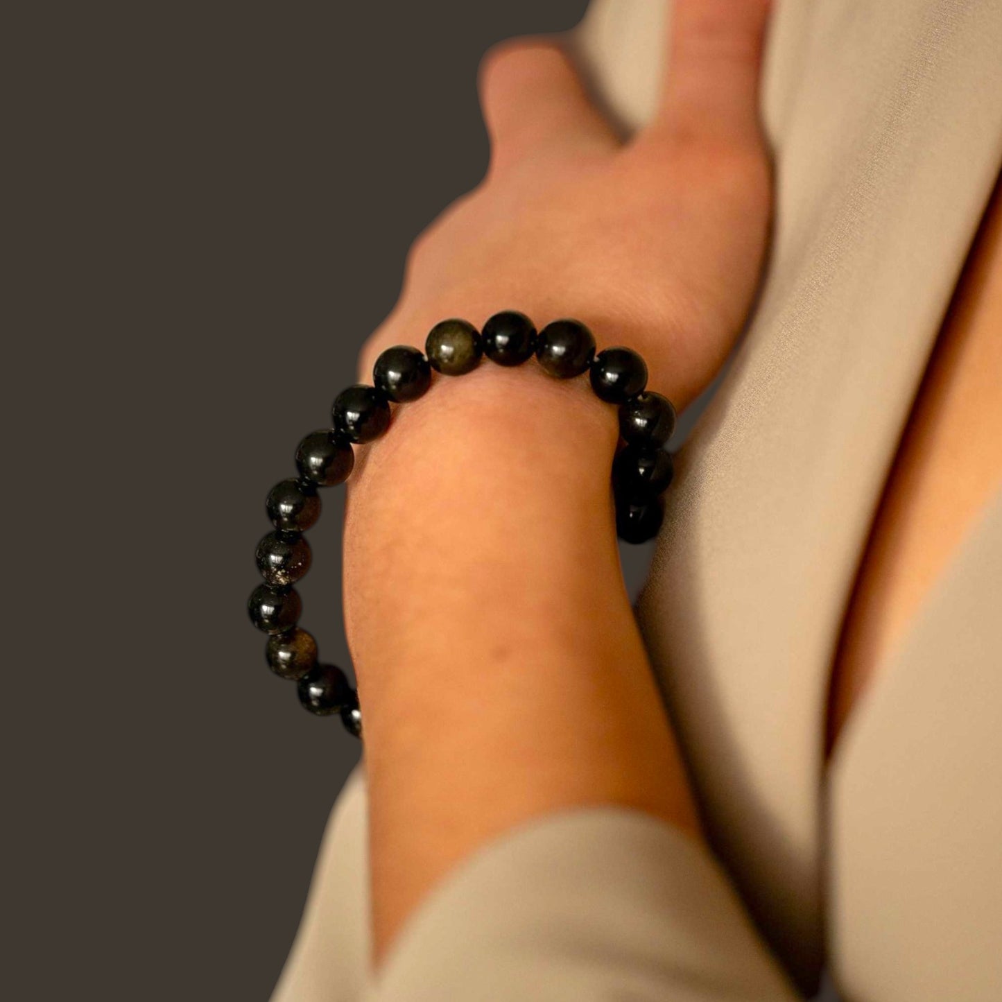 Schwarzer Obsidian Armband – Schutz und Stärke