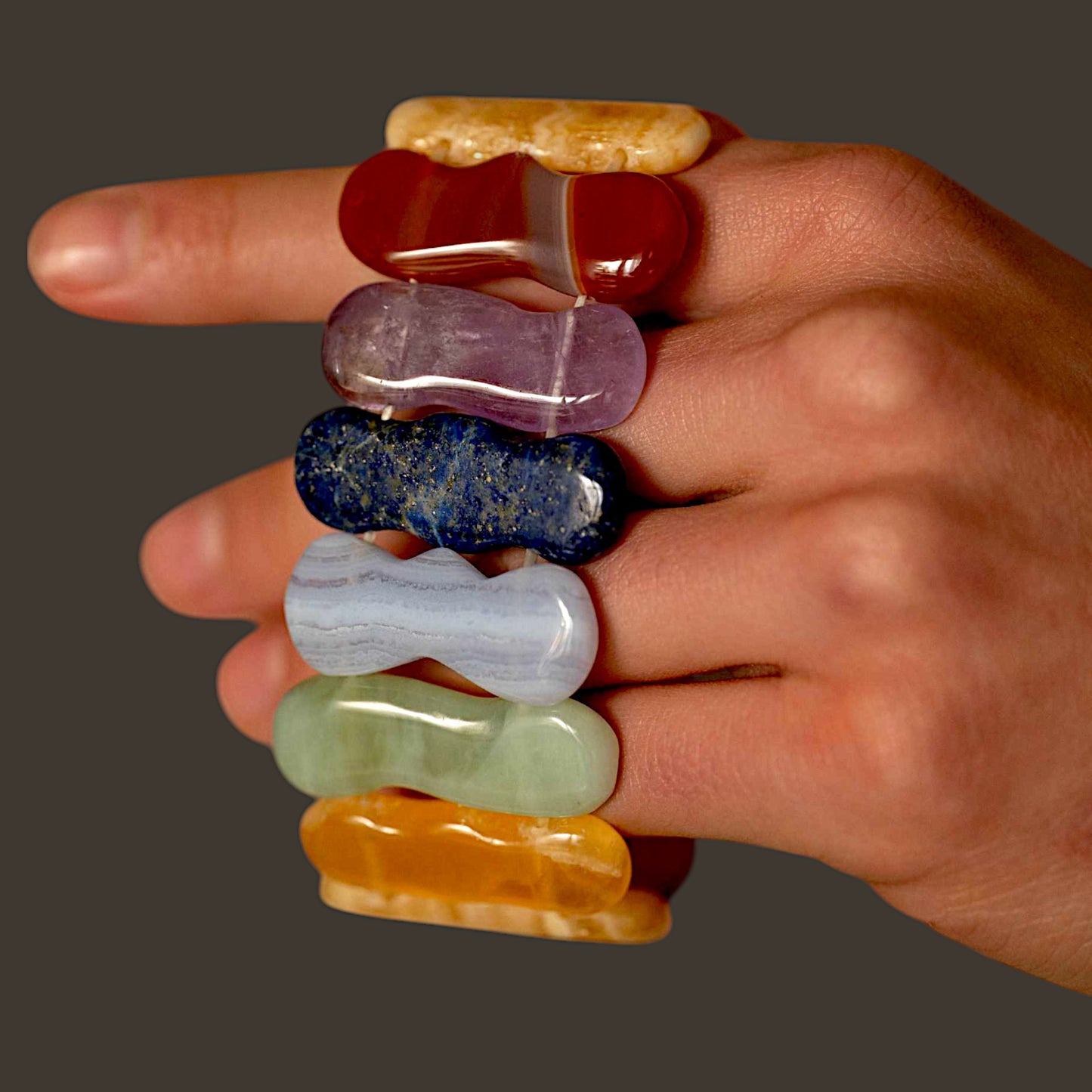 Handgefertigtes Chakra-Armband aus Natursteinen