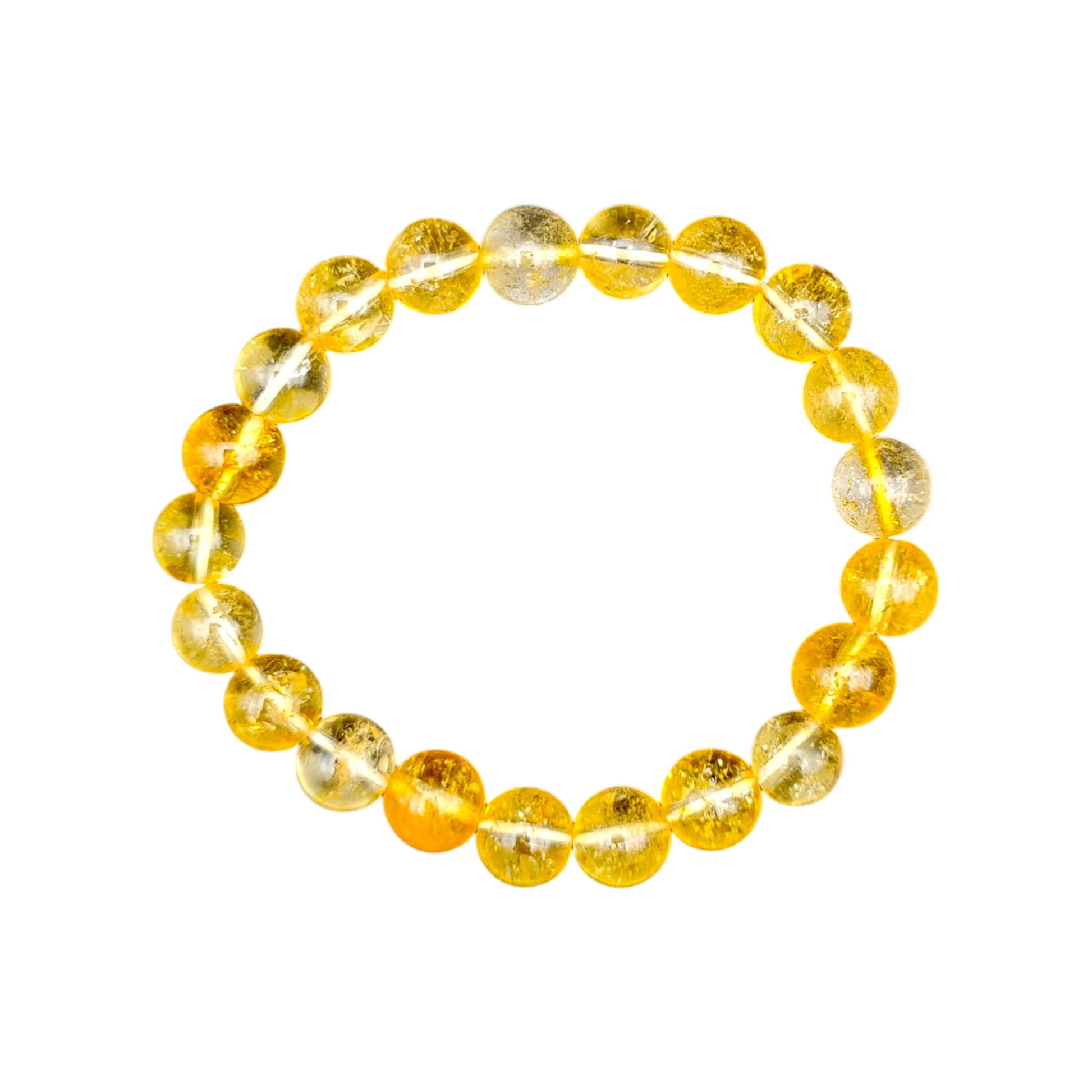 Strahlend gelbe Natursteine mit sanftem Glanz – stilvoller Schmuck für jeden Anlass.