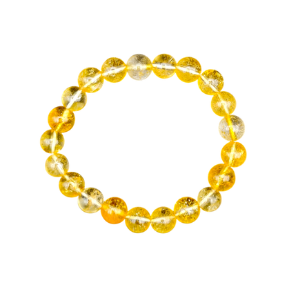 Strahlend gelbe Natursteine mit sanftem Glanz – stilvoller Schmuck für jeden Anlass.