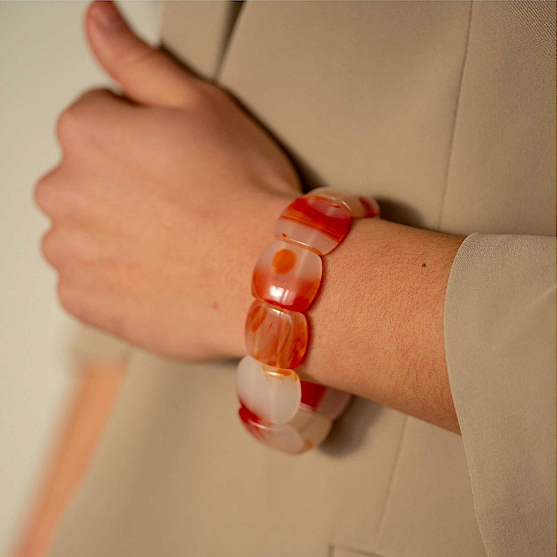 Elegantes Achat Armband