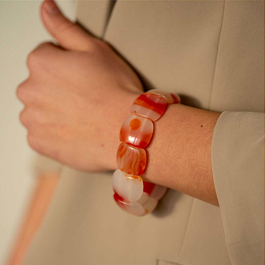 Elegantes Achat Armband