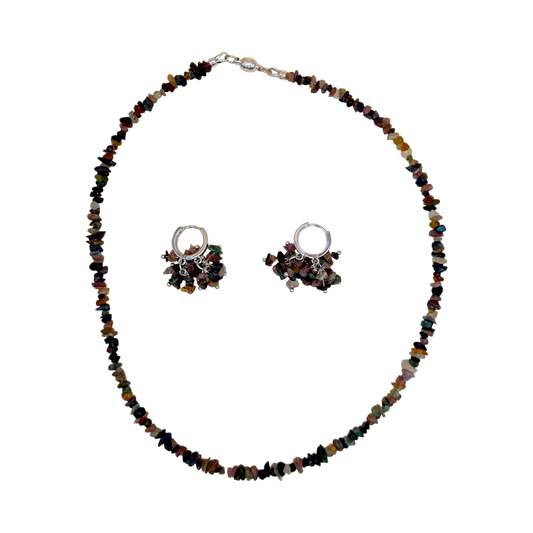 Turmalin Schmuck-Set – Halskette & Ohrringe