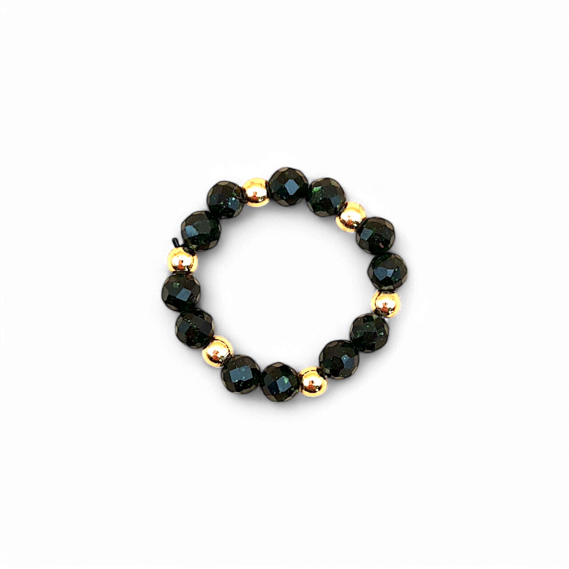 Smaragd-Ring mit elastischem Band
