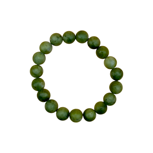 Olivgrünes Jade-Armband