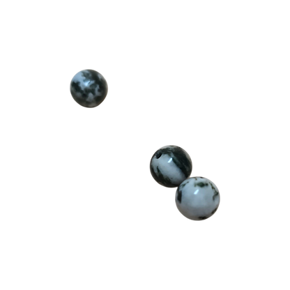 Baumachat Natursteinperlen rund 8 mm Perlenstrang DIY Schmuck